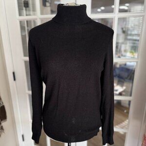 Cashmere Black Turtleneck Sweater